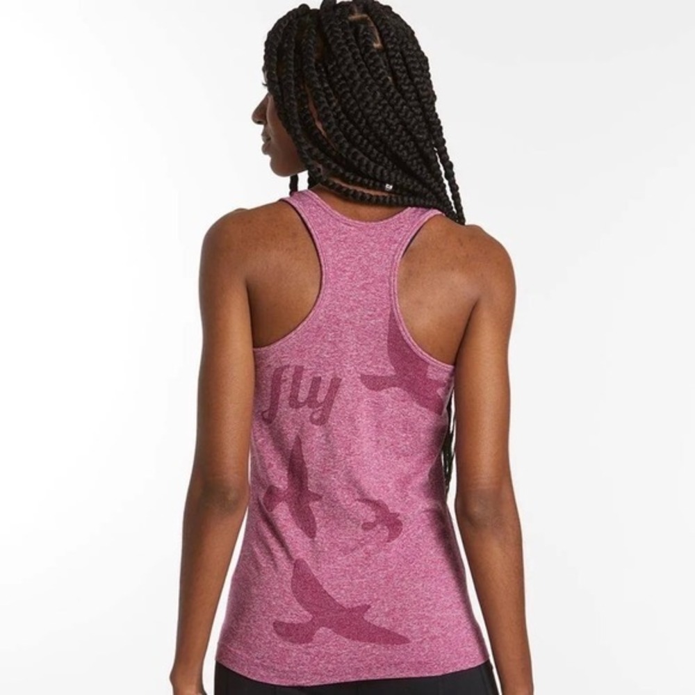 NEW Flyte Tank Top Bird Graphic Seamless Racerback Size XS